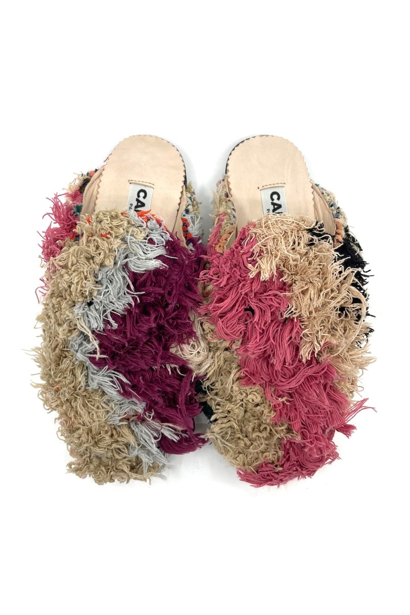 Niki Babouche Flats In Colors Pink, Cream, & Ice Blue (Size 37) - Made X Hudson