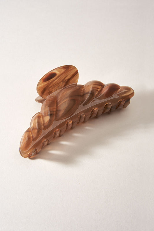 Croissant Hair Claw Clip | Caramel