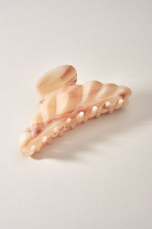 Croissant Hair Claw Clip | Cream