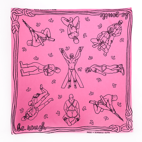 Be Gentle Be Rough Bandana in Rainbow Colors - Made X Hudson