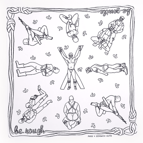Be Gentle Be Rough Bandana in Rainbow Colors - Made X Hudson