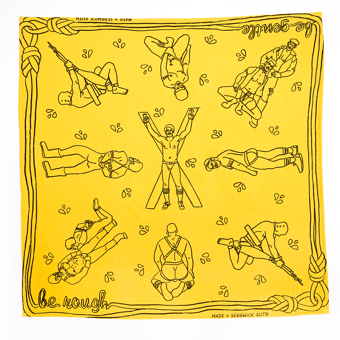 Be Gentle Be Rough Bandana in Rainbow Colors - Made X Hudson